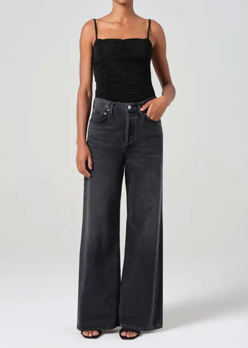 Dame High Rise Wide Leg No Cuff In Hitch de Agolde 359 euros 