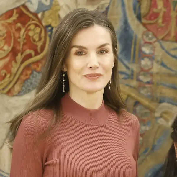 La Reina Letizia durante una audiencia en Zarzuela