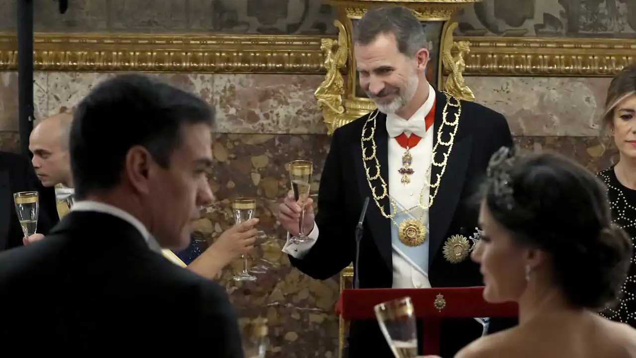 Una cena de gala de los Reyes