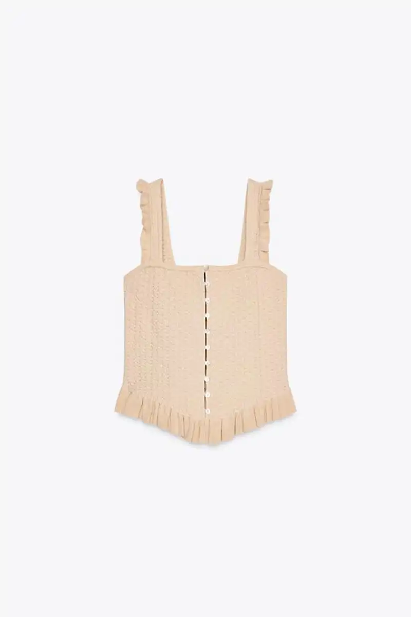 Top punto corsetero de Zara 22,95 euros