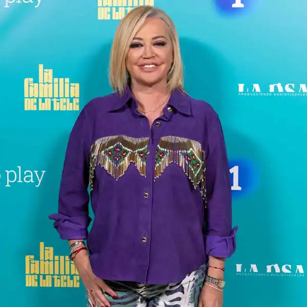 Belén Esteban durante la presentación de 'La familia de la tele'