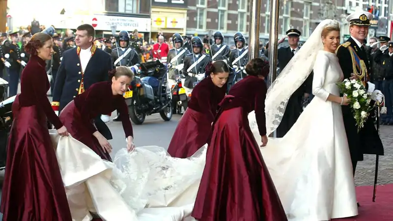 Máxima de Holanda y Guillermo en su boda. 
