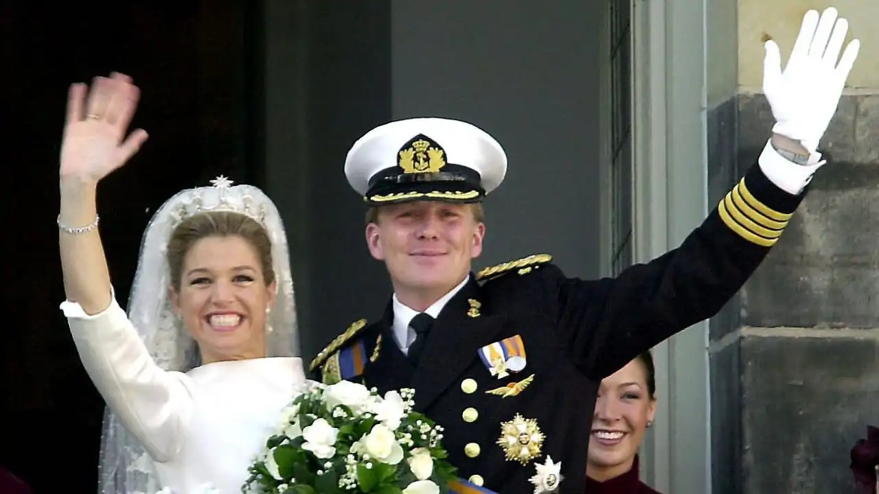 Máxima y Guillermo de Holanda en su boda. 