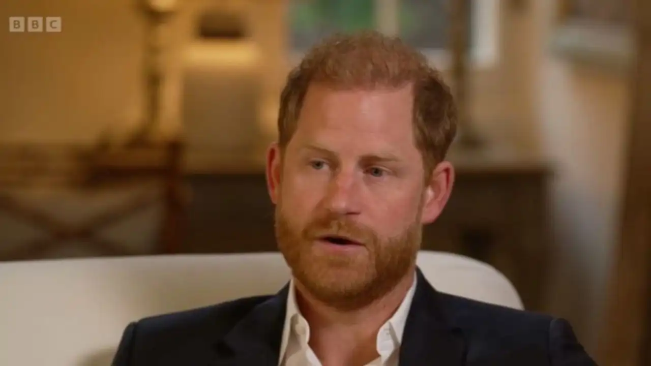 El príncipe Harry durante su entrevista para la BBC.