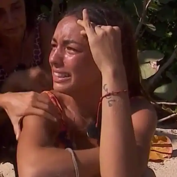 Anita llorando en Supervivientes.