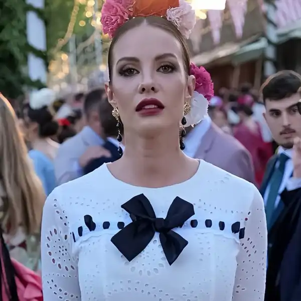 Jessica Bueno ya ha llevado el traje de flamenca más original del Real de la Feria