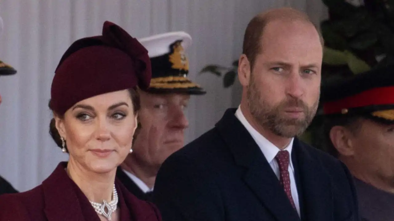 Kate Middleton y el príncipe Guillermo en la recepción al emir de Catar.