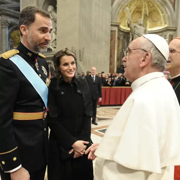 Felipe y Letizia con el Papa Francisco