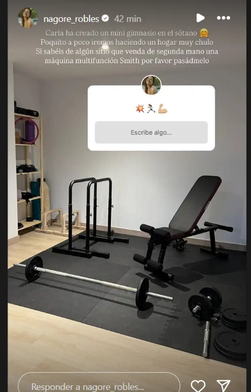 Gimnasio en casa de Nagore