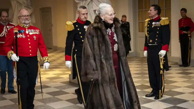 Margarita II en las celebraciones de su 85 cumpleaños