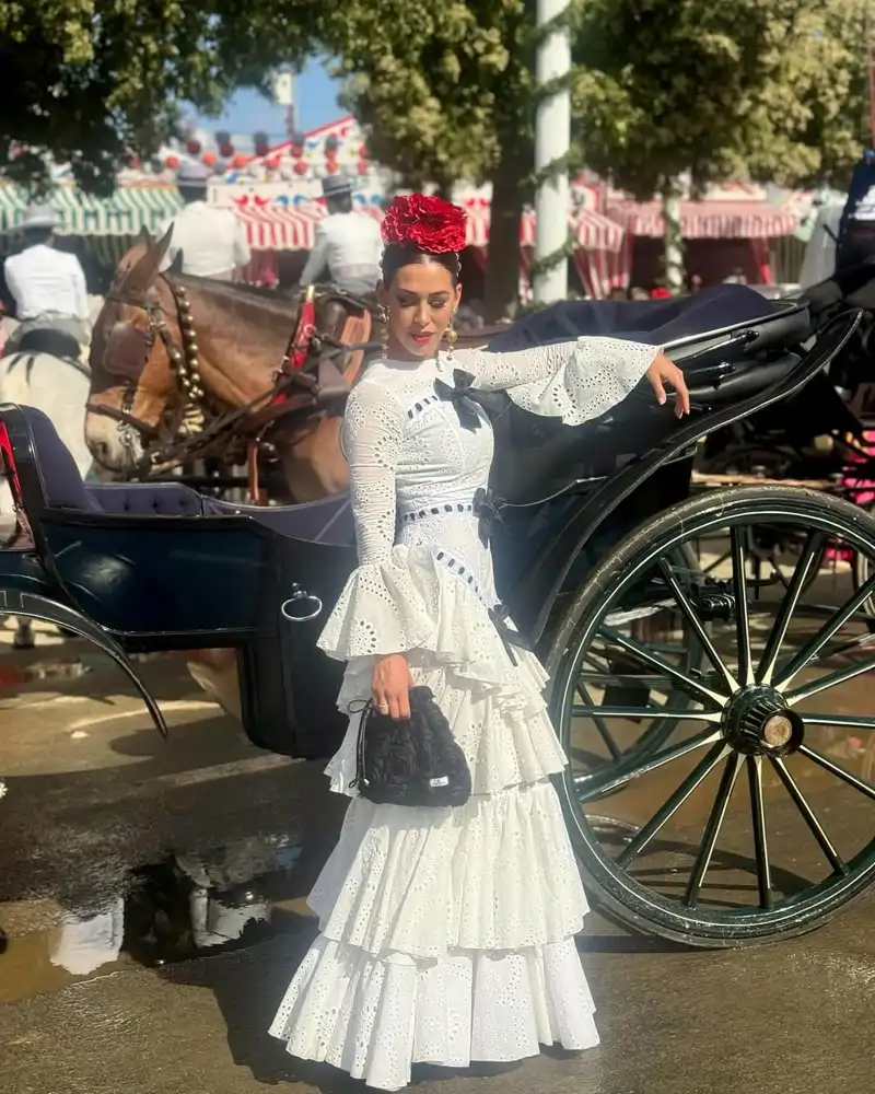 Mirian Ramos, en el primer día de la Feria de Abril 2025.