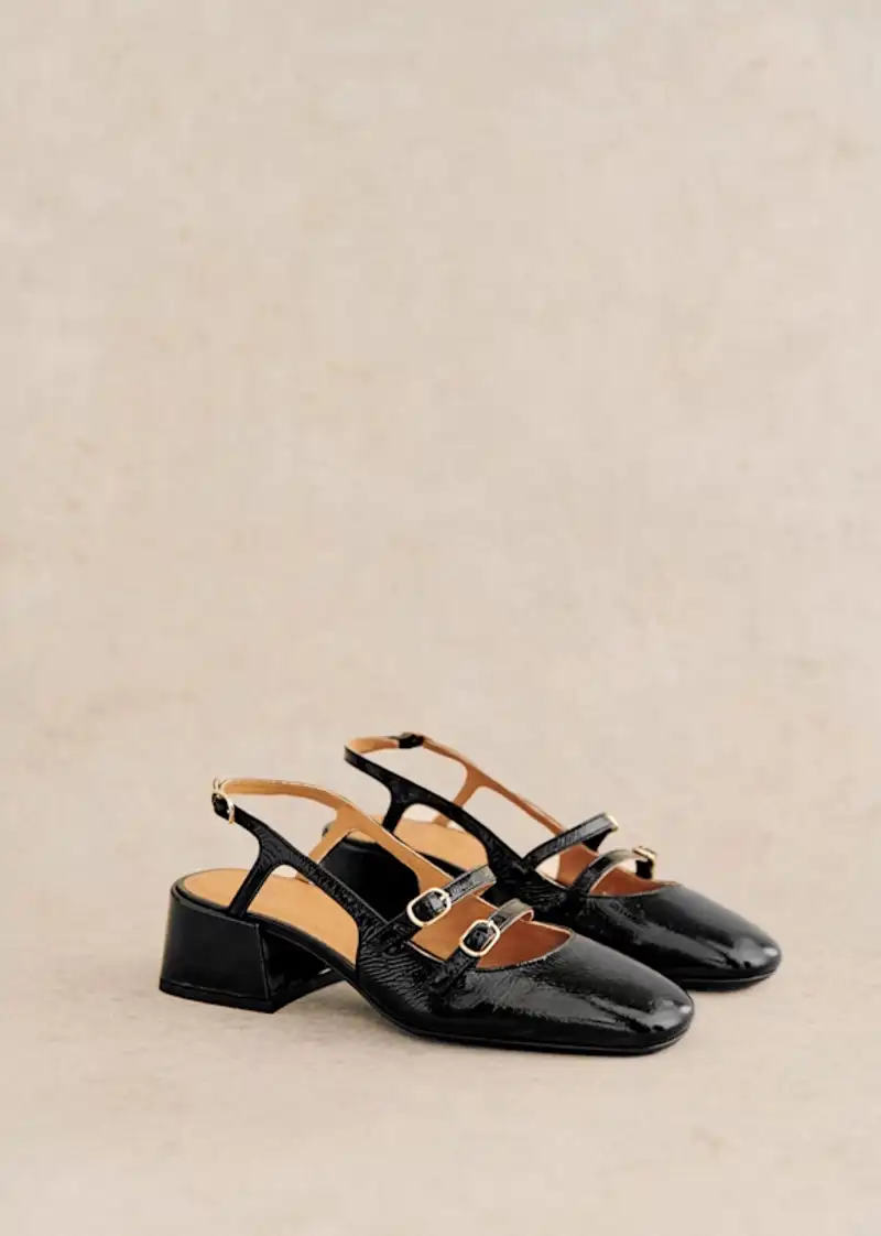Babies Paula Negro Charol de Sézane 155 euros