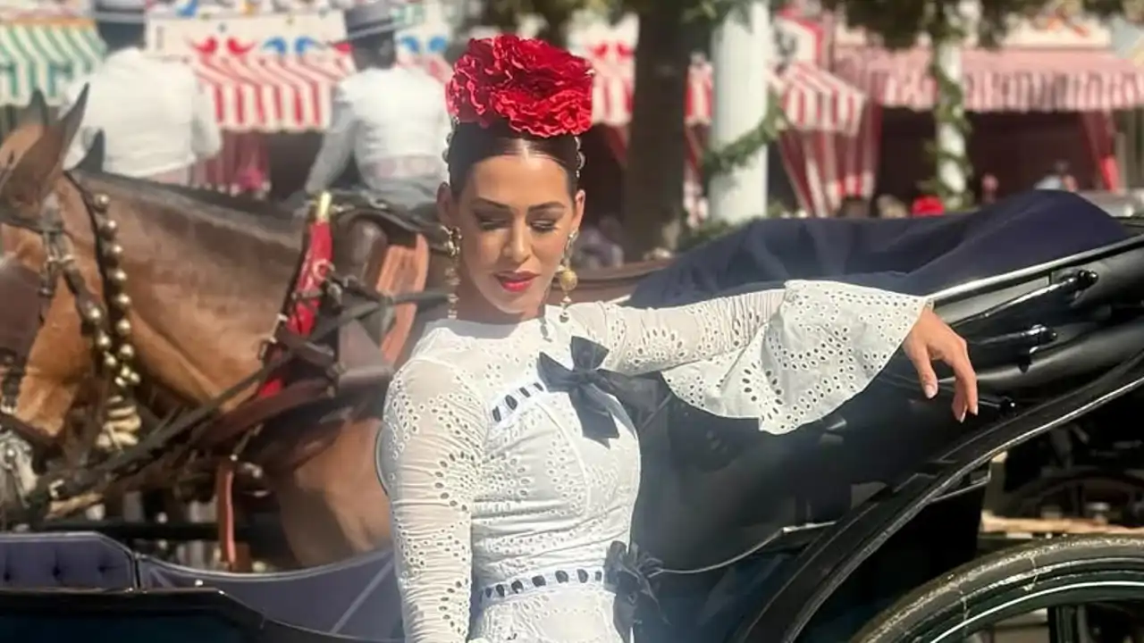 Mirian Ramos, en el primer día de la Feria de Abril 2025.