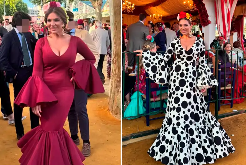 Raquel Bollo durante la Feria de Abril 2025