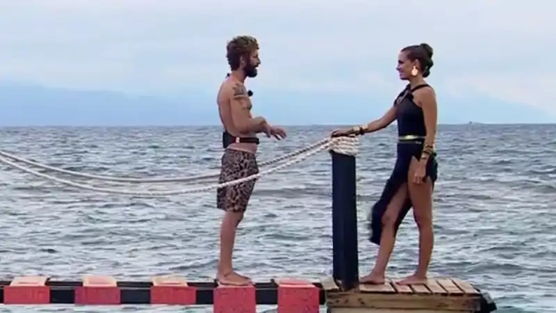 Pelayo Díaz en el puente de las emociones en Supervivientes.