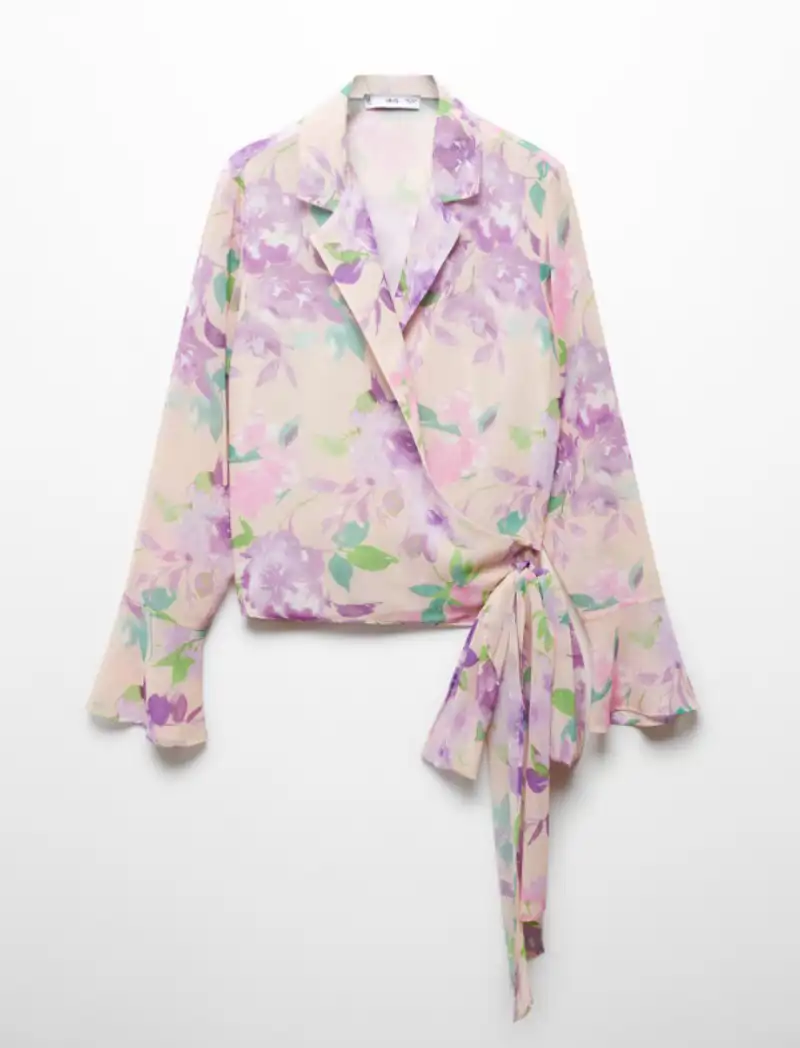 Blusa cruzada estampado floral