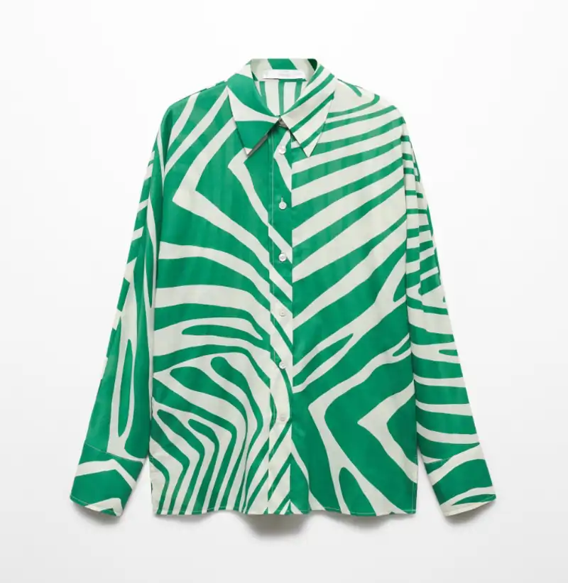 Camisa algodón estampada