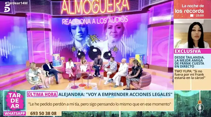 José María Almoguera en el plató de 'TardeAR'