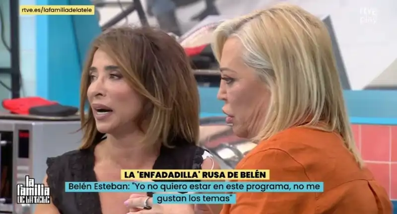 María Patiño y Belén Esteban, en 'La Familia de la tele'