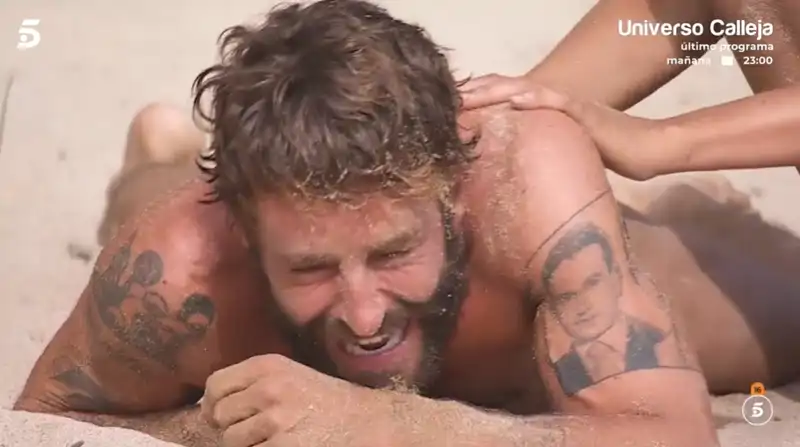 Pelayo tras su caída en Supervivientes