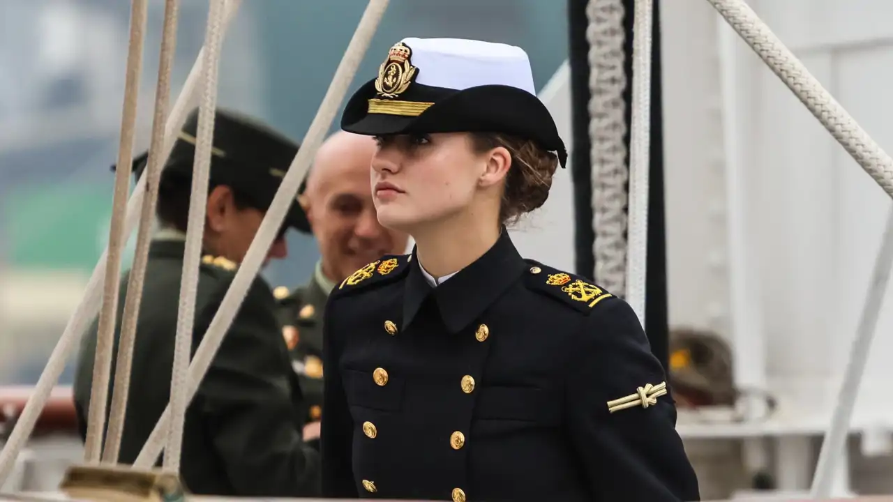 La Princesa Leonor en el buque escuela Juan Sebastián de Elcano