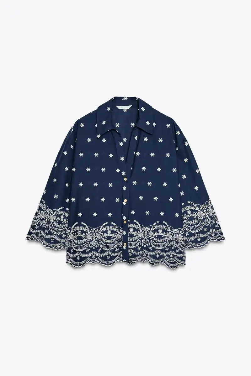 Camisa bordados de Zara 25,95 euros 