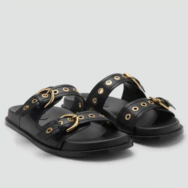 Sandalias de tiras en negro