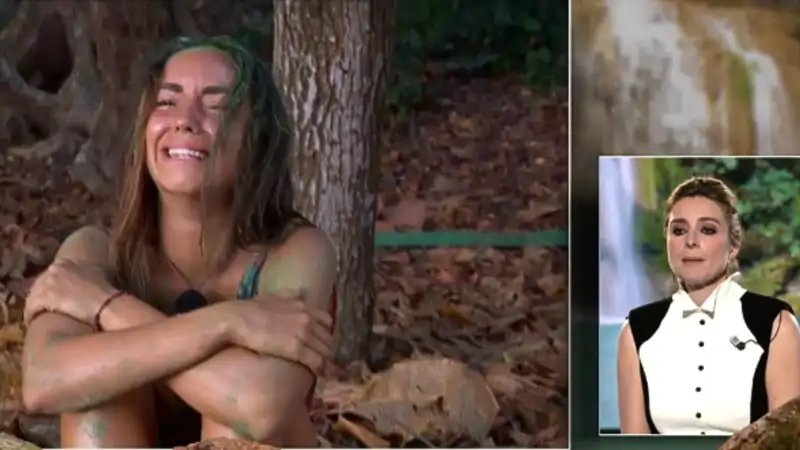 Anita llora desconsolada en Supervivientes. 
