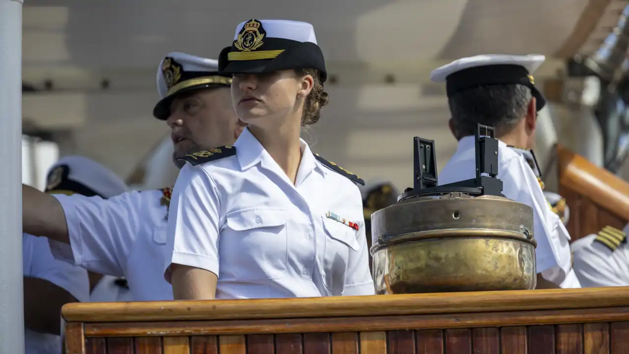 La Princesa Leonor, a bordo del Juan Sebastián Elcano