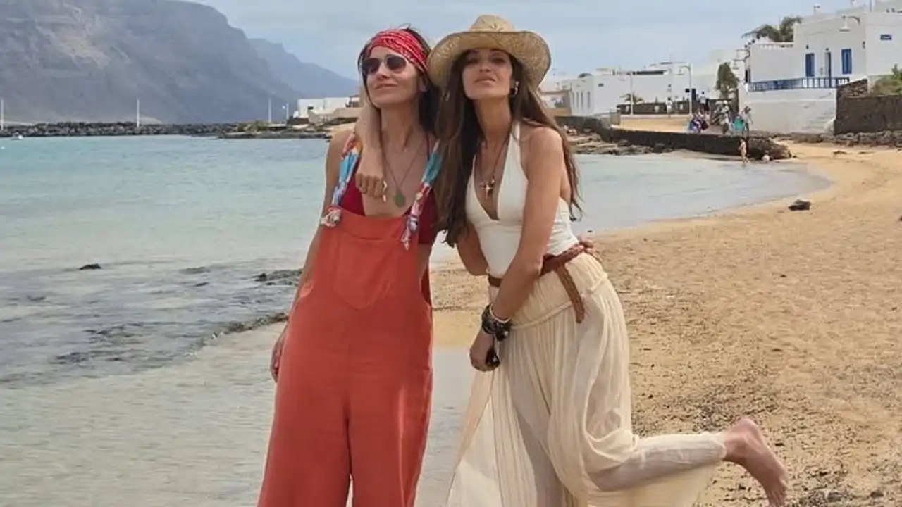 Sara Carbonero e Isabel Jiménez, en Lanzarote.