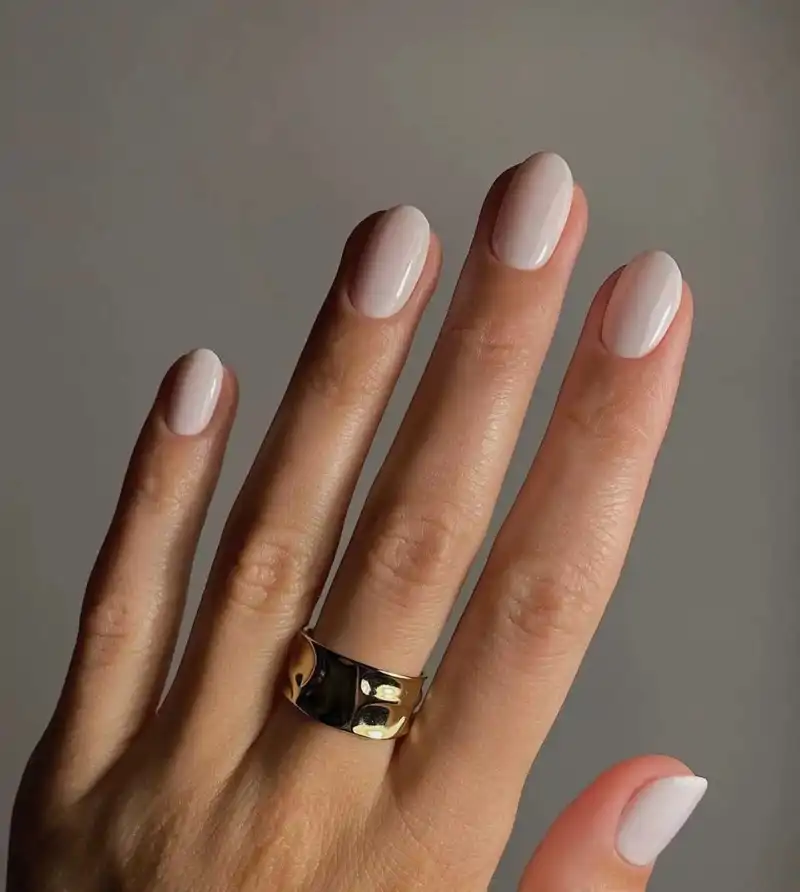 milky nails