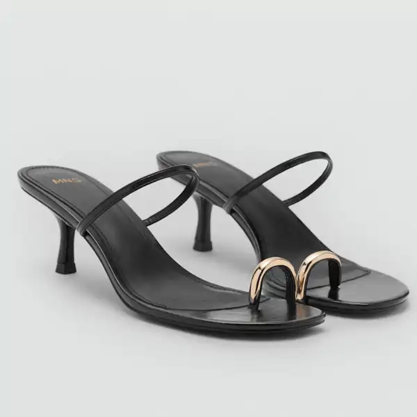 Sandalias de dedo metálicas