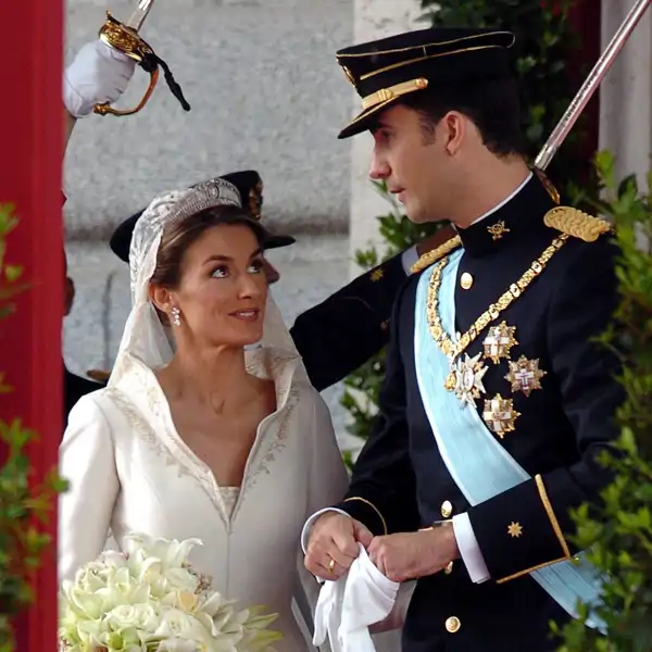 Instantánea de la boda real de Felipe VI y doña Letizia en mayo de 2004