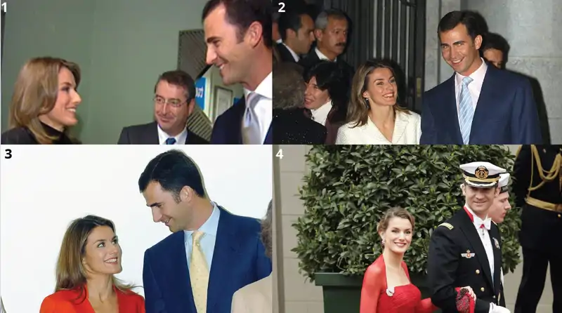 Seleccionamos cuatro instantes del inicio como pareja de los Reyes Felipe VI y Letizia Ortiz