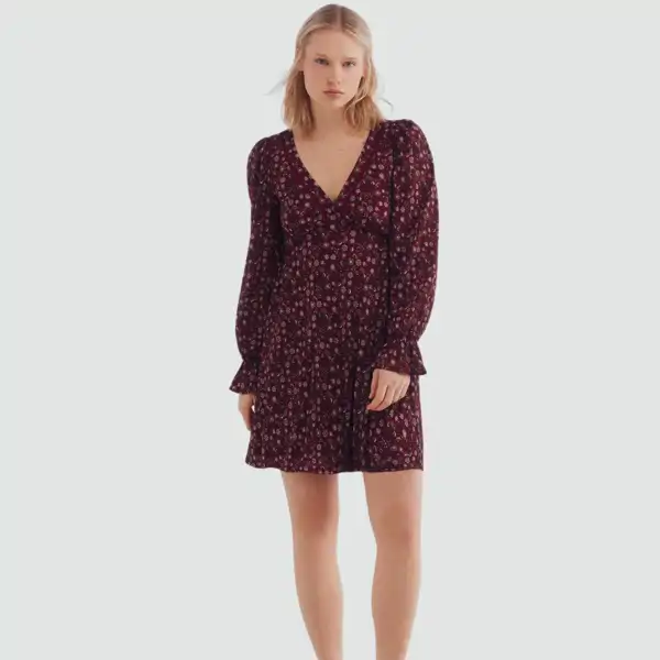 Vestido estampado corto