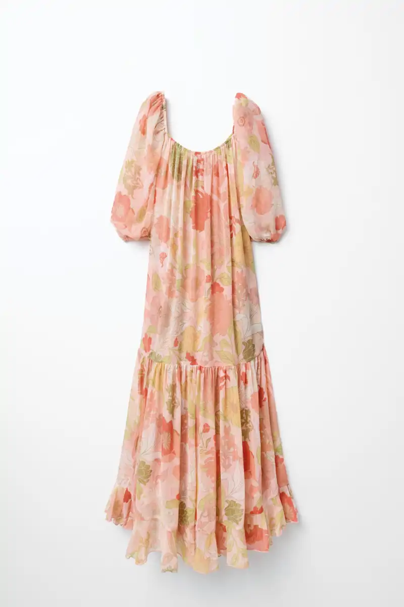 Vestido estampado maxi de Sfera 59,99 euros  