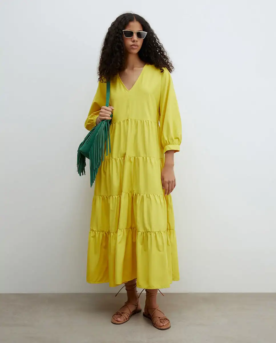 Vestido midi fluido de Sfera