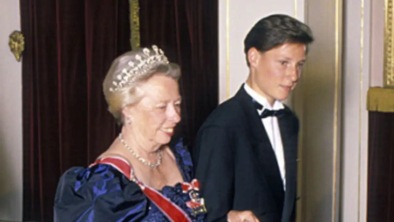 La hermana del Rey Harald junto al Príncipe Haakon