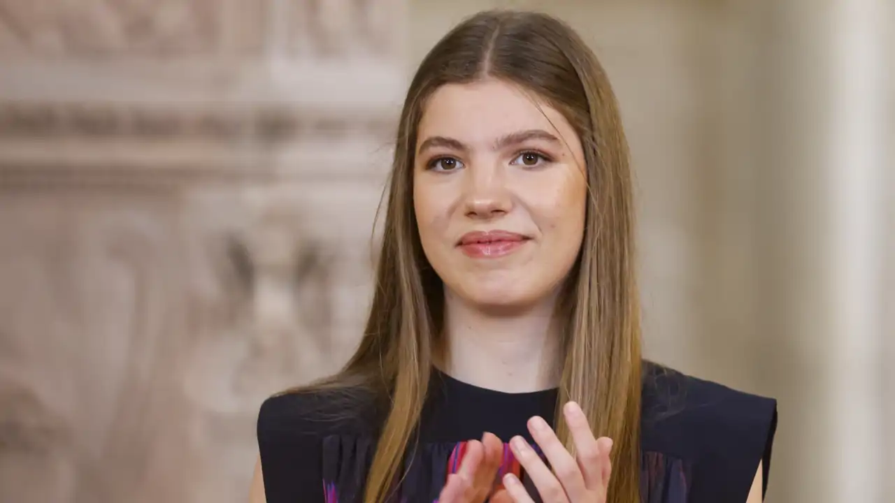 La Infanta Sofía durante un acto en el Palacio Real