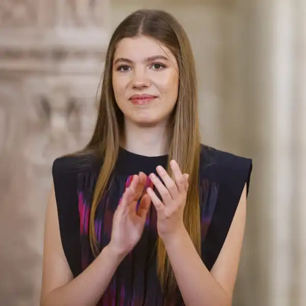 La Infanta Sofía durante un acto en el Palacio Real