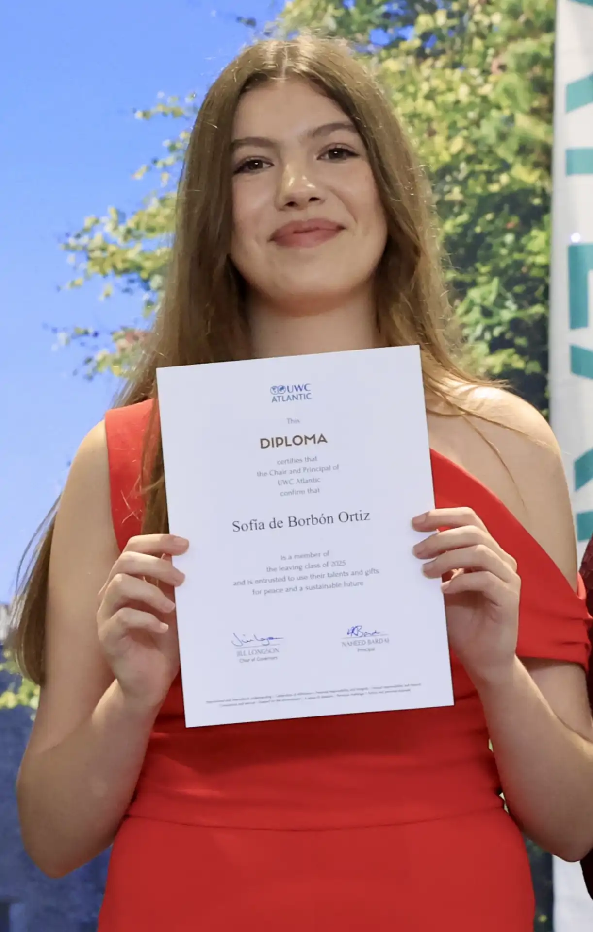 La infanta Sofía pone fin a su estancia en el UWC Atlantic de Gales