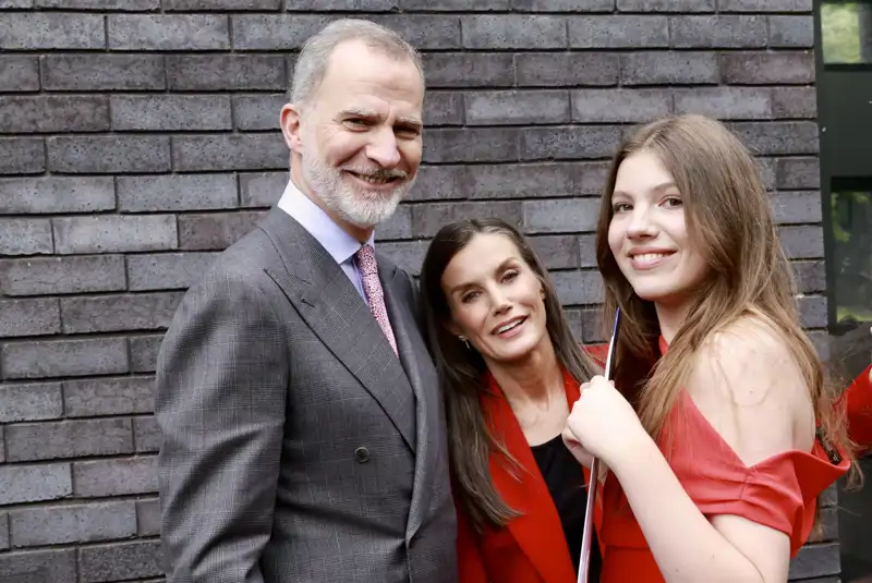 Sus Majestades los Reyes junto a la Infanta Sofía
