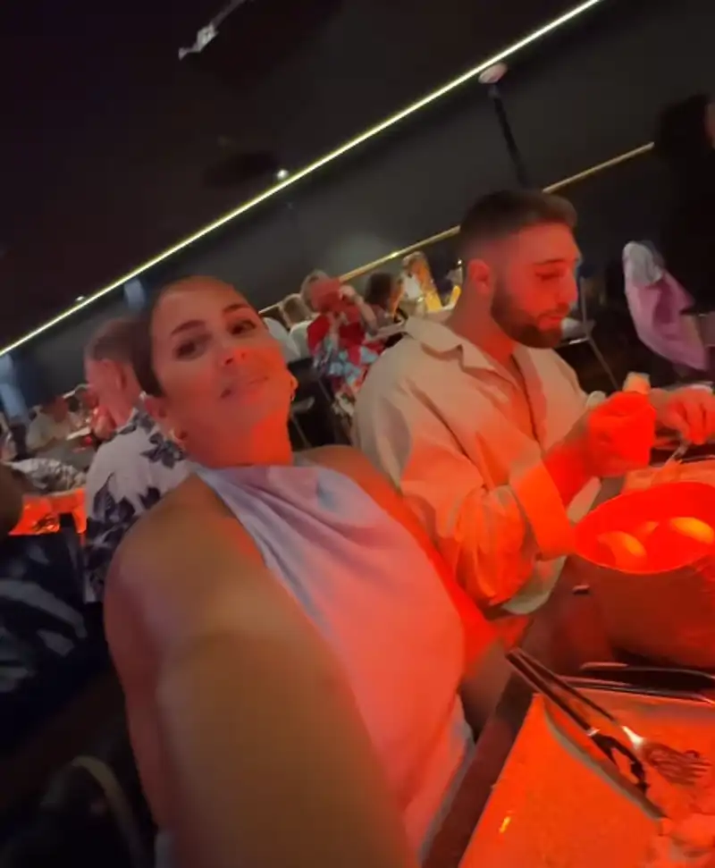 Anabel Pantoja y David Rodríguez de cena