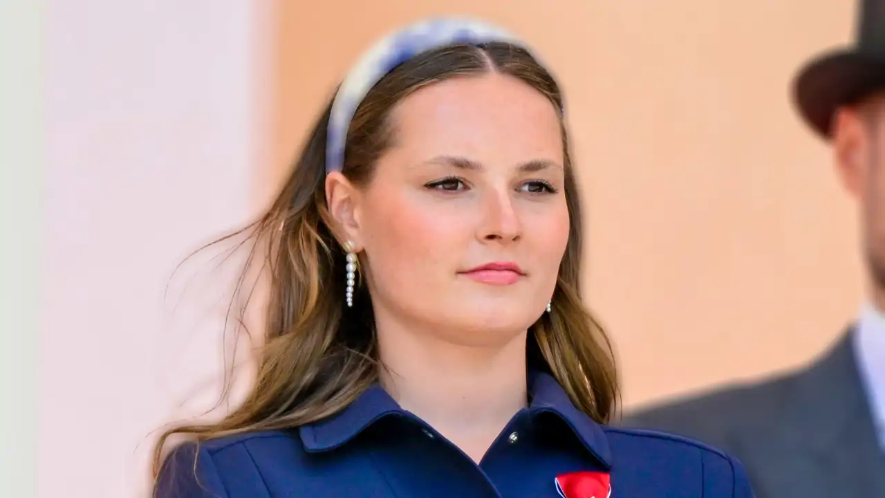 Ingrid de Noruega con gesto serio