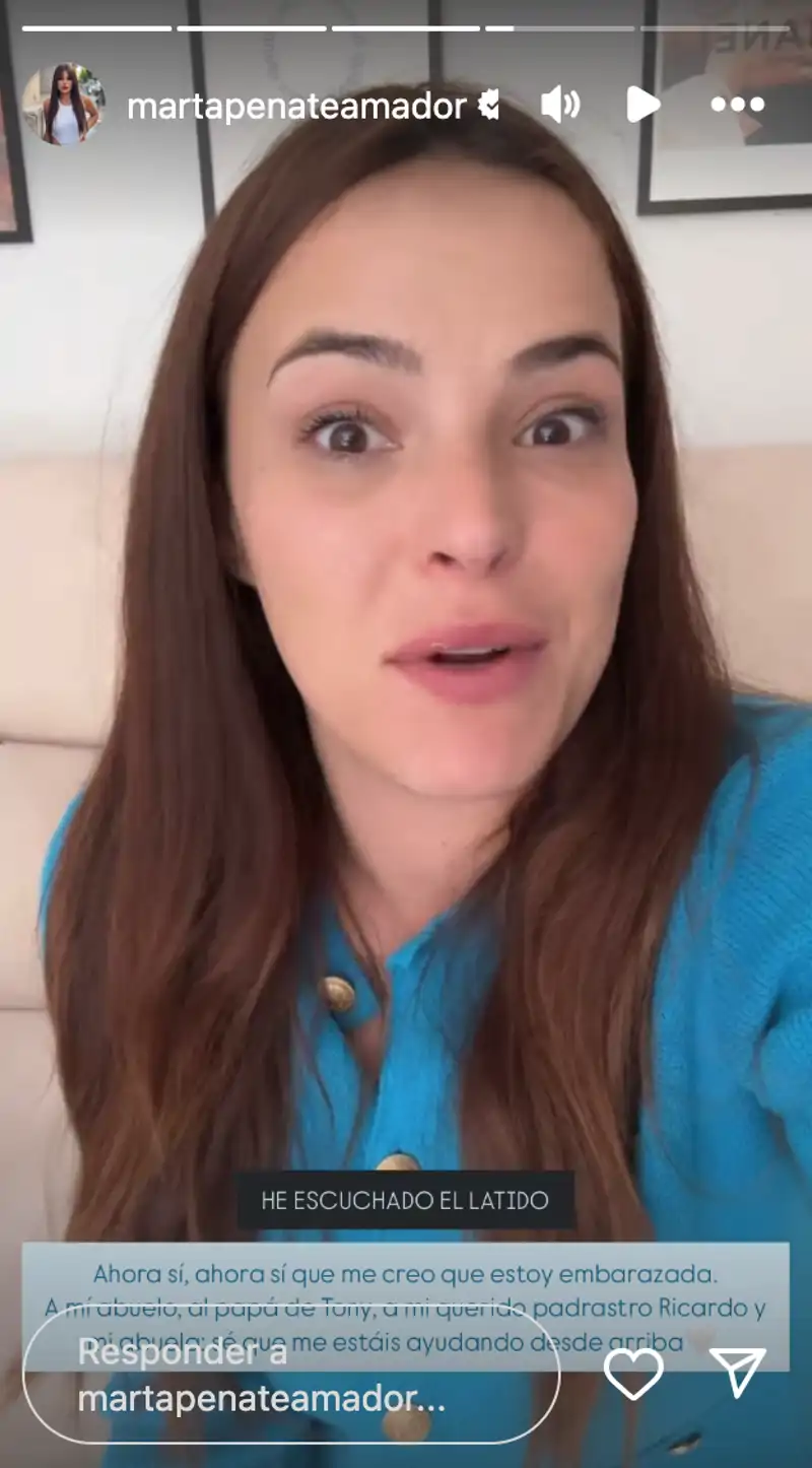 Marta Peñate, emocionada, comunica que ha escuchado el latido de su bebé