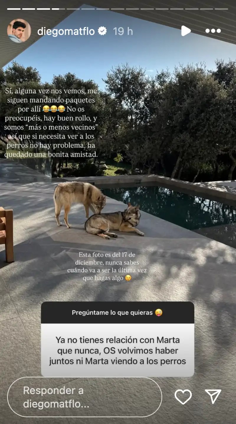 Diego Matamoros habla de su relación con Marta Riumbau