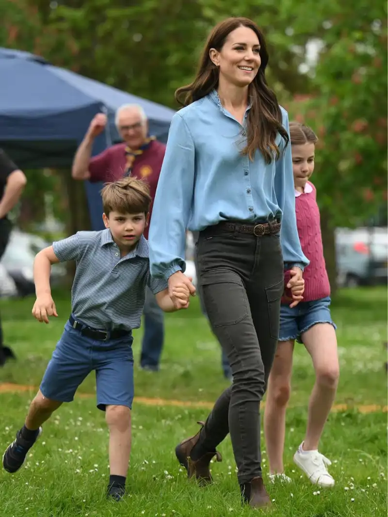 Kate Middleton, el príncipe Louis y la princesa Charlotte