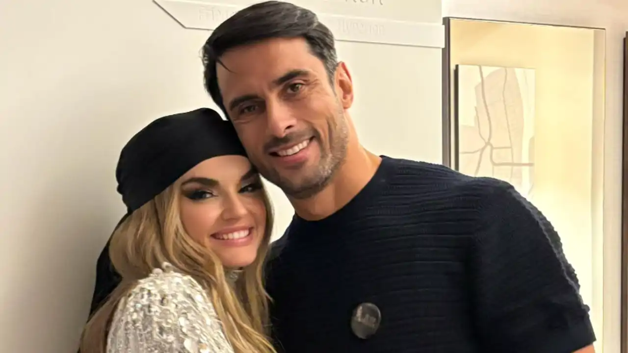 Melody con su pareja, Ignacio Batallán