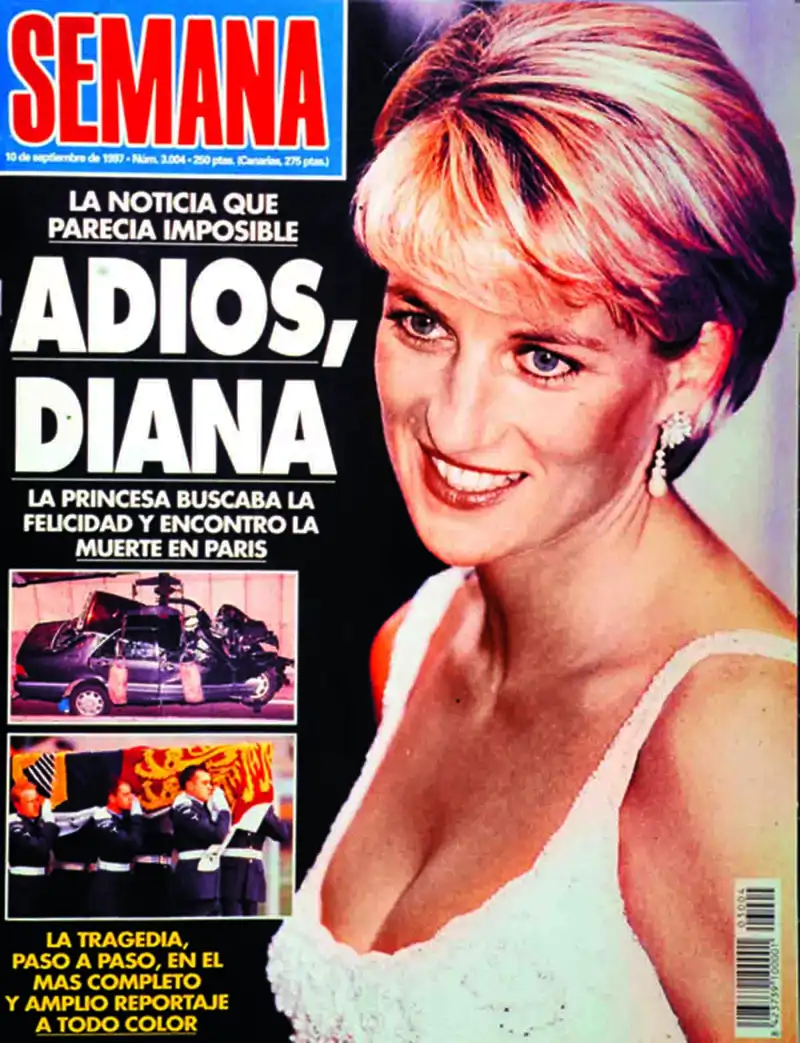 Una portada histórica con la muerte de Diana de Gales