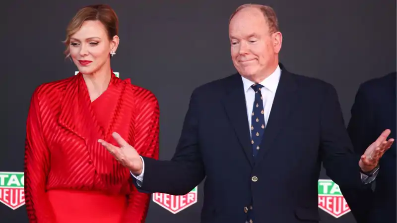 Charlene de Mónaco y Alberto de Mónaco en el Gran Premio de F1 en Mónaco